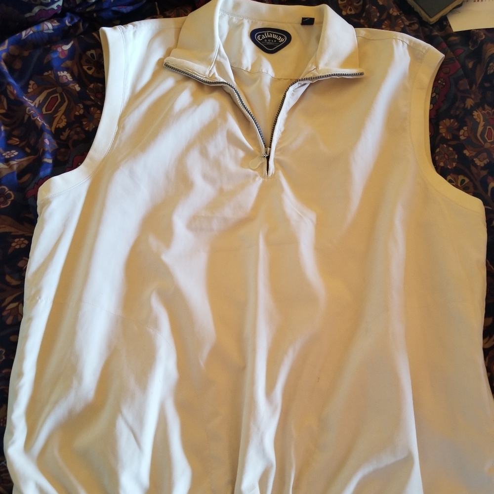 Callaway Mens Cream Colored  Golf Vest